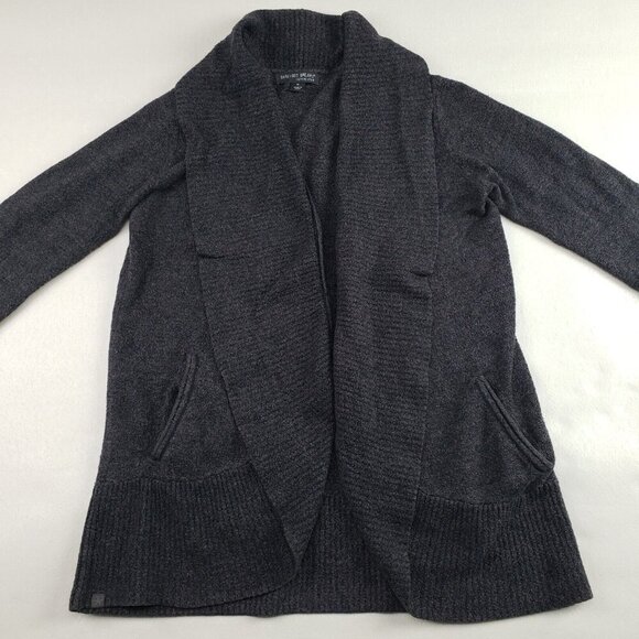 Barefoot Dreams CozyChic Lite Circle Cardigan Women Medium Gray 452 Open Sweater - Picture 2 of 13